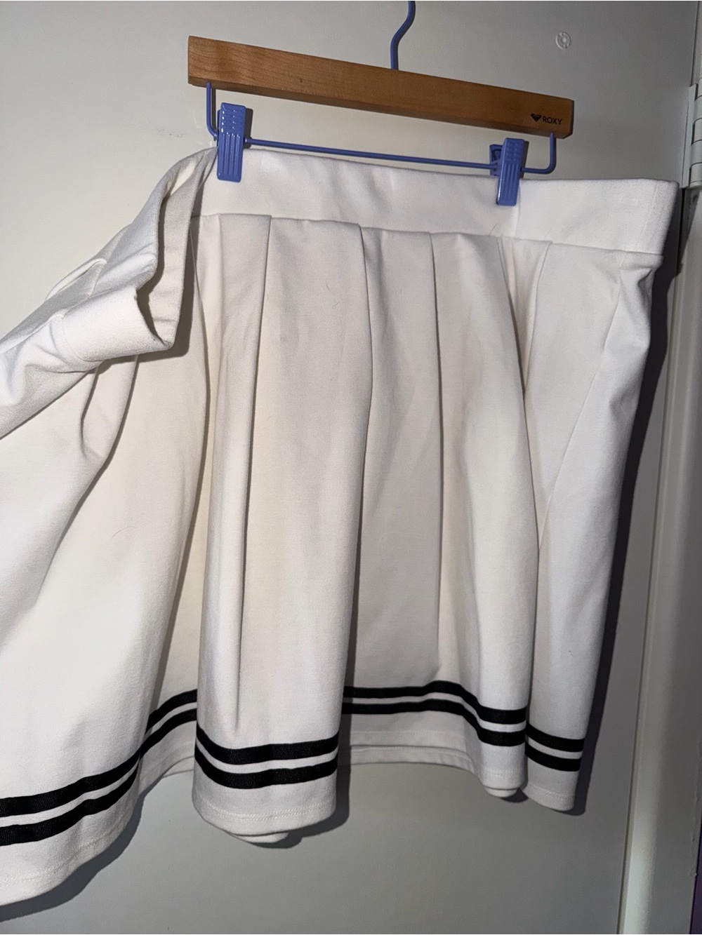wild fable White Circle Skirt with Black Stripe Hem